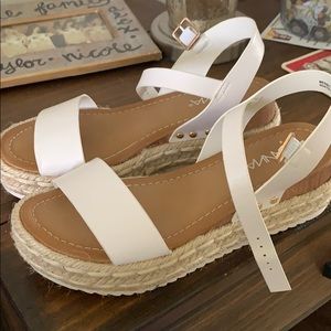 White espadrille sandals